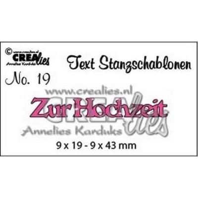Crealies Stanzschablonen Deutsche Texte - Zur Hochzeit